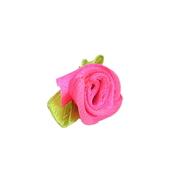 100ks 10mm Mix Barev Malé Růže Květ Mini Ruční Saténovou Stuhou Rose Hlavy Svatební Scrapbooking, Dekorace, Oblečení, Doplňky