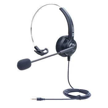 FOSITAN 3,5 mm kabelová Sluchátka s Mikrofonem, potlačení Šumu Stereo Sluchátka pro Office/Provoz Call Centra/PC Laptop 102441