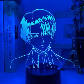 Akrylové 3D Lampa Levi Ackerman Útok na Titan pro Domácí Pokoj Dekor Světlo Dítě Dárek Levi Ackerman LED Noční Světlo Anime 10310