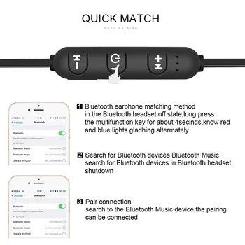 5.0 sportovní Bluetooth sluchátka, bezdrátová sluchátka s krku, stereo headset, kov, hudební headset s mikrofonem ( všechny mobilní telefon 104784