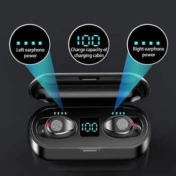 Brightside Bezdrátová Sluchátka s Mikrofonem 5.0 TWS Headset Šumu Vodotěsný IPX-7 Stereo Touch Sluchátka Sluchátka 111113