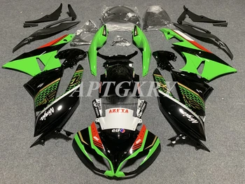 Vstřikovací Nové ABS Motocykl Kapotáž Kit fit pro Kawasaki Ninja ZX6R 636 2009 2010 2011 2012 ZX-6R 09-12 Zelené a Černé 1155