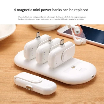 Přenosná Bezdrátová Magnetická Nabíječka Power Bank Atrakce Mini Nabíječka pro iPhone Android Type-C Moblie Telefony 117591