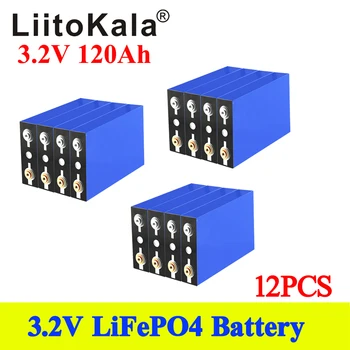 LiitoKala 3.2 V 120Ah Lithium Železo Fosfát Cell lifepo4 baterie Cyklu 4000 Krát 3C Solární 12V120Ah buňky EU v USA bez DANĚ 1185