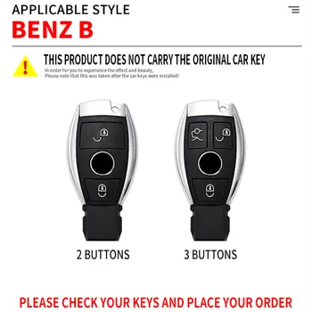 Výška Kvalitní Kovový Klíč Kryt Klíč Case Ochranný Shell Držák Pro Mercedes Benz B R G GLA Třída GLK w204 W251 W463 W176