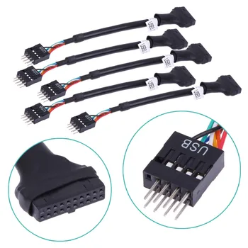 19/20 Pin USB 3.0 Samice 9 Pin USB 2.0 Samec Motherboard Header Adapter Kabel Whosale&Dropship 1KS/2KS/5KS 146417