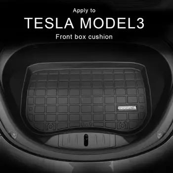 Pro Tesla Model 3 2017-2019 1KS Vodotěsné Přední Podlahy Zavazadlového prostoru Mat TPE Materiál, Náklad, Zásobník, Anti-Prach Boot Cargo Liner Černá 148