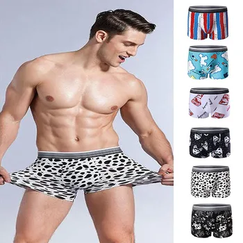 5kusů Muži Boxer spodní prádlo Muži Slipy Teenager, Roztomilé Kalhotky Kreslené Kalhotky Kombinaci Homme Breathbale Měkké Šortky
