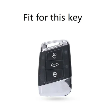 1ks Geunine Kůže Klíč Kryt Dálkového Případě Shell Pro VW PASSAT - 2020 B8 Škoda Kodiaq Octavia A7 auto klíč případě držák na klíče 152057