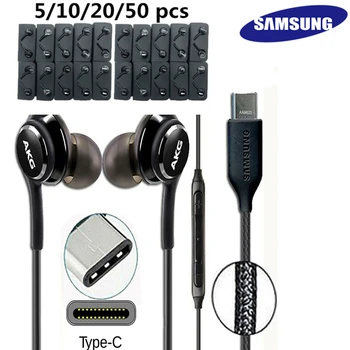 SAMSUNG AKG EO-IG955 Sluchátka velkoobchod 5/10/20/50 ks Typ-c V-ear Headset pro Galaxy NOTE 10 S10 POZNÁMKA 20 ultra S20 S21 ultra 163173