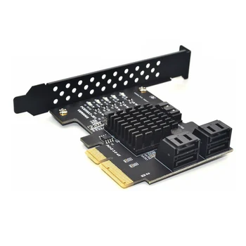 PCI-E 4X GEN3 na SATA 3.0 Rozšiřující Karty 5 Port Plné Rychlosti 6G Přenos Rozšíření IPF Pevný Disk JMS585 pro Win7 / 8 / 10 / Linux 171686