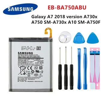 SAMSUNG Originální EB-BA750ABU 3400mAh Baterie Pro SAMSUNG Galaxy A7 2018 verze A730x A750 SM-A730x A10 SM-A750F +Nástroje 1739