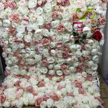 SPR Doprava Zdarma roll up zeď květina svatební pozadí růžové ombre styl umělé květiny řadě a arch dekorativní flore 17471