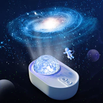 LED Galaxy Projektor Noční Světlo, Voda, Vlna Starry Sky Star Projektor Světlo USB, Hlasové Ovládání, Hudební Přehrávač Galaxy LED Lampa světlo 1761