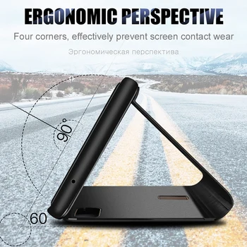 Smart Mirror Flip Telefon Kryt Pro Oppo Realme 8 Pro Případ Realme8 Realmi Realmy 8Pro Realme8pro Magnetická Kniha Stojí Coque Fundas 176453