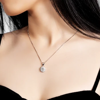 S925 čistého stříbra přívěsek náhrdelník ženy diamond zásnubní dar návrh 187243