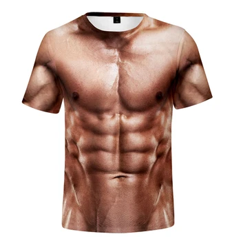 Nové 2021 3D Tištěné Silné Svalové Děti, Chlapec Dívka Unisex T Shirt Příležitostné Letní Muži Ženy Pár Cosplay Kostým T-Shirt Topy Trička 191516