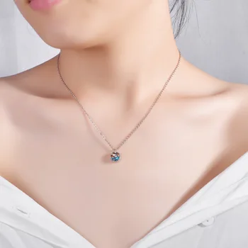 925 Sterling Silver Crystal Mermaid korejské Přívěsek náhrdelník Náhrdelník Svatba Statemen Šperky Pro Ženy dz106 2259
