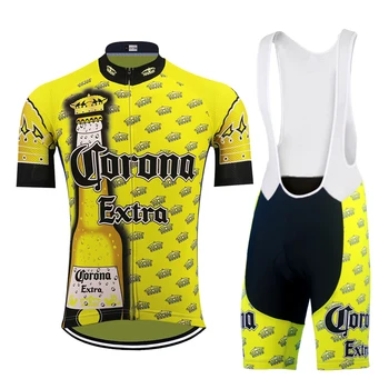 Klasické žluté Jersey Set Ropa jízda na Kole Muž oblek Mtb cyklistické oblečení prodyšné rychleschnoucí ciclismo bike oblečení pivo 229