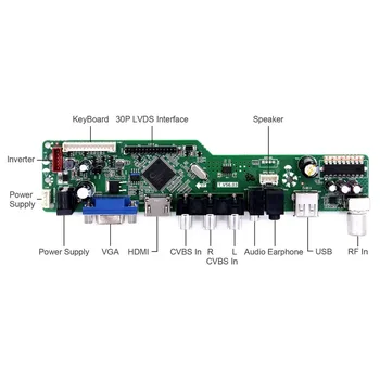 Controller Board Kit pro M185XW01 V0 V. 0 / M185XW01 V8 V. 8 TV+HDMI+VGA+AV+USB LCD LED screen Driver Board 2328