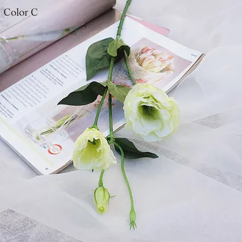 NOVÉ bílé lisianthus umělé hedvábné květiny, domácí stůl dekor fotografie floristika květinové dodávky