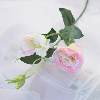 NOVÉ bílé lisianthus umělé hedvábné květiny, domácí stůl dekor fotografie floristika květinové dodávky