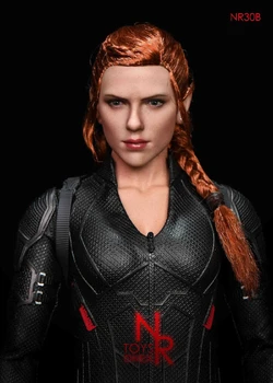 【Per-prodej】1/6 Natasha Female Agent Hlavu Sochy Scarlett Johansson Červené Vlasy účesy Vhodné pro 12 Palců Ženské Tělo 2514