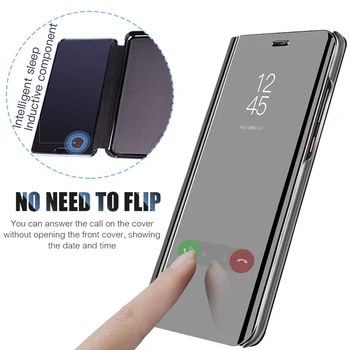 Zrcadlo Flip kožené Pouzdro redmi note 8 pro stojan kryt Pro xiaomi redmi 7a případě na xaomi redmi note 7 smart telefonu zobrazit knihu coque 2556