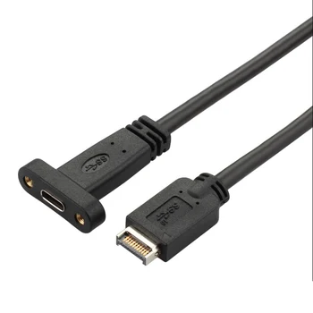 USB 3.1 Přední Panel Záhlaví Typ E Samec Na USB-C Typ C Samice základní Deska Rozšiřující Kabel Konektor Kabel Drát