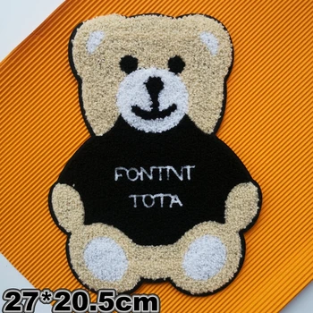 Velké výšivky žinylkové medvěd patch zvíře karikatura opravy nese odznaky, nášivky na oděvy XD-3006 280