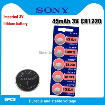 5ks/pack Sony CR1220 knoflíkové Baterie DL1220 BR1220 LM1220 Cell Lithium Coin Baterie 3V CR 1220 Pro Hodinky, Elektronické Hračky 3047