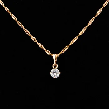 35/45cm Řetěz Náhrdelník Gold Ženy Indické Svatební Šperky Dívky Dárek Přívěsek Collier Mariage Colar Casamento N0401 310