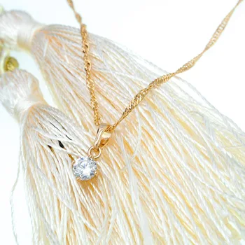 35/45cm Řetěz Náhrdelník Gold Ženy Indické Svatební Šperky Dívky Dárek Přívěsek Collier Mariage Colar Casamento N0401
