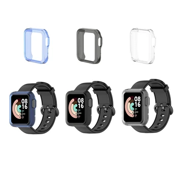 TPU Měkké Plné Edge Protector Smartwatch Případě Shell Rám Pro Xiaomi Mi Watch Lite / Redmi Chytré Hodinky Ochranný Kryt Nárazníku 3244