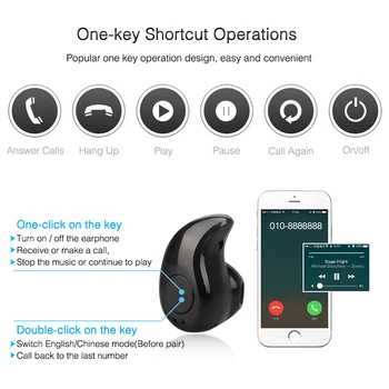 S530 Bluetooth Sluchátka Precházíte Volání Headset Sportovní Stereo Sluchátka Do Ucha Visí Bluetooth Sluchátka Pro Chytré Telefony