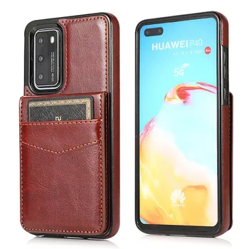 Luxusní Pouzdro pro Huawei Mate 40 30 20 P30 40 Pro Lite P Smart 2019 2021 Peněženka Kryt Karty Držitel Kůže Telefon Tašky 3464