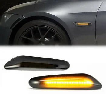 1 Pár LED Boční Obrysové Světlo LED Boční Ukazatele Marker Tekoucí Vody směrová Světla pro BMW E90 E91 E92 E93, E60, E87 E82 E61 3542