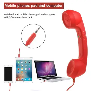 Sluchátka Klasické Retro 3,5 Mm Komfort Telefonní Sluchátko, Mini Mic Reproduktor Telefonu Volání Přijímač Pro Iphone, Samsung, Huawei