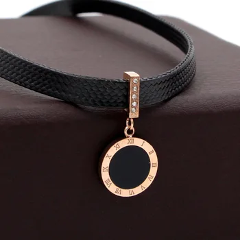 Dámy Přívěskem Náhrdelník Kruh Klíční kost Řetěz Evropské a Americké Dámy Jednoduché Módní Šperky Přívěsek Náhrdelník N102