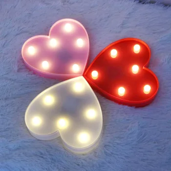 3D Láska Srdce Výřez Dopis Lampy Vnitřní Vánoční Dekorativní Lampy, LED Noční Světlo, Svatební Výzdoba, Romantický, Valentýn Dárek 4076