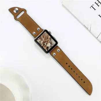Nůž ocas Kožené pásky pro Apple Watch Popruh SE 6 5 4 44 mm 40 mm Pásek Náramek pro IWatch Kapela Série 6 5 3 40 mm 38 mm Watchband 4472