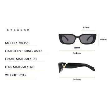 Nové Cateye Malých V Gold sluneční Brýle, Ženy, Muži Cat Eye Sluneční Brýle Módní Značka, Design Venkovní Odstíny Brýle UV400 2021
