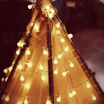 20/40/80 Koule LED String Světla, Bateriový Barevné Věnec Víla Světla pro Domácí Svatební Vánoční Party, Venkovní Dekory 484