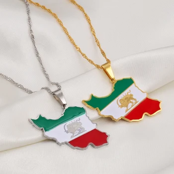 Anniyo Írán Mapa Přívěsek Neckalces Íránské Šperky #207821 4850