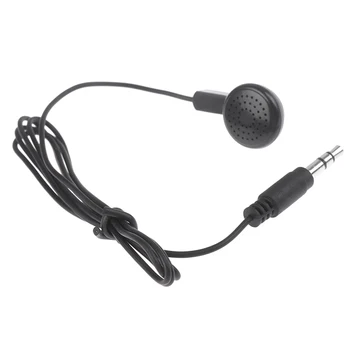 Univerzální 3,5 mm na jedné Straně Mono Sluchátka V Uchu Sluchátko Sluchátka s mikrofonem pro Chytré Telefony, MP3 Černé