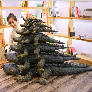 Živý plyšový krokodýl hračka vycpaná divoké zvíře měkká velká panenka hračka pro děti dárek k narozeninám 5277