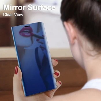 Smart Mirror Pouzdro pro Samsung Galaxy Note 4 N910C N910U N910F SM-N910F Flip Ochranné Telefonní Kryt Pro Samsung Poznámka 4 Poznámka 4 Případ