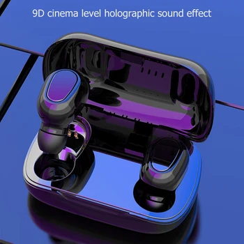 Bezdrátová Sluchátka Bluetooth Lehká Sluchátka Součástí Sportovní Vodotěsné Snadno Nesoucí L21 TWS In-Ear Sluchátka s Mic 5857