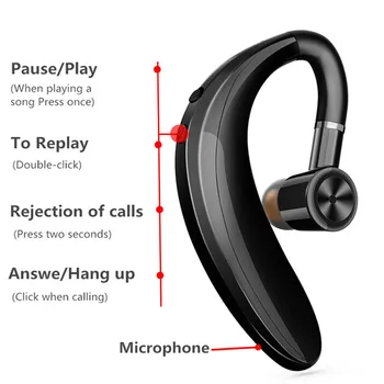 S109 V5.0 Bezdrátová Bluetooth Sluchátka Handsfree Business Headset Disk Volání Mini Bezdrátová Sluchátka Sluchátka pro xiaomi s MIKROFONEM