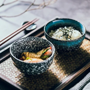 FANCITY Vysoké hodnoty Japonská rýže, mísy, keramická miska, kreativní domov, restaurace, nádobí, mísy a talíře řady, malé misky pro ea 6426